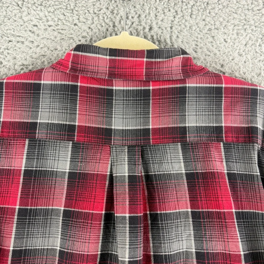 Fourstar Mens Large Red Plaid Thermal Lined‎ Flannel Shirt Skate Streetwear